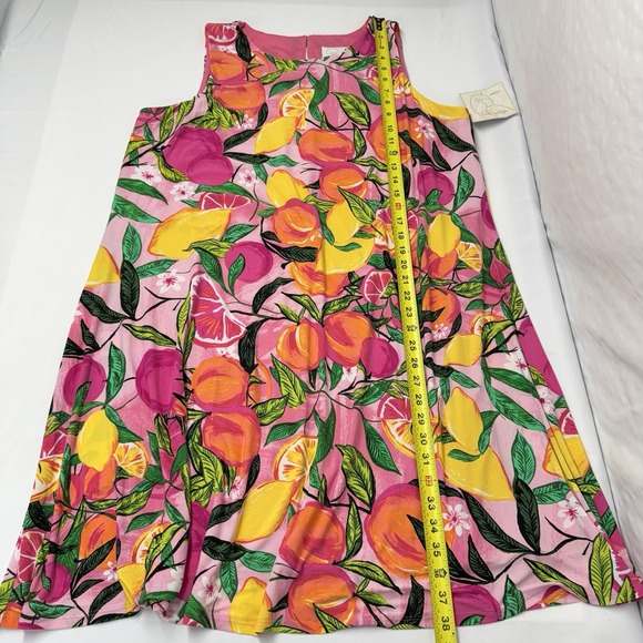 NWT Pappagallo Citrus Fruit Lemons Oranges‎ Jersey Dress Sundress Preppy XL $99 - Picture 12 of 13